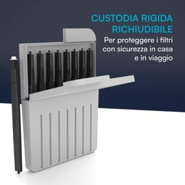 CeruCare Wax Filters for Hearing Aids Quick and Effective Cleaning Protects the Hearing Aid from Moisture and Dust with Resealable Hard Case Diameter 1.3 mm Pack of 24