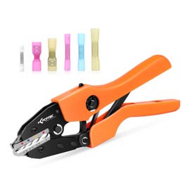 KF CPTEC Crimping Tool for Heat Shrink Connectors – Ratcheting Wire Crimper (AWG 22-8/0.5-8.0mm²) – Suitable for Electrical Repair, Automotive Wiring, and DIY Projects