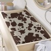 HUISEFOR Cow Print Changing Pad Cover Brown Diaper Changing Pad