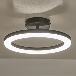 Facon RV Interior Lighting 12V LED Pendant Light Fixture with Switch - 15W 750LM 4000K Cool White, Dimmable Ceiling Light for RV Motorhome Camper Dinette, Kitchen, 11.83’’ Dia