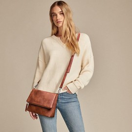 KALIDI Crossbody Bag for Women, Anti Theft Vegan Leather Women's Cross body Bags Small Vintage Handbag Purse with Adjustable Strap,Over Shoulder Bag for Ladies Girls Travel Work Shopping Daily Use