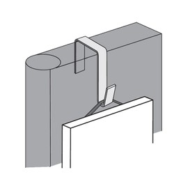 Fukui Metal Crafts F-0850 Partition Hook, Free-To-Type Width, 0.8-2.8 inches (20-70 mm), Office, Dividers, Door Hook