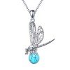 VENACOLY Dragonfly Chain 925 Sterling Silver Dragonfly Pendant Necklace with