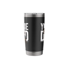Yorkie Dad Funny Yorkshire Terrier Dog Owner Father's Day Stainless Steel Insulated Tumbler