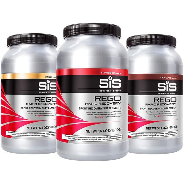 SCIENCE IN SPORT REGO Rapid Recovery, Post Workout Protein Drink, 23g Carbohydrates & Electrolytes with Vitamins, 20g Soy Protein Isolate, Full Spectrum of Nutrients, Vanilla - 3.5lbs