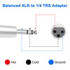 MEIRIYFA 1/4 "6.35mm TRS auf XLR Adapter, XLR-3Pin Buchse auf