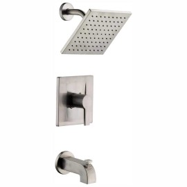 Glacier Bay Modern Tub & Shower Set Brushed Nickel 1002 356 808 Valve Included