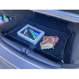 EACCESSORIES EA Trunk Organizer Cargo Net for ALFA Romeo Giulia 2017-2024 – Floor Style Cargo Net for Sedan - Premium Mesh Car Trunk Organizer Vehicle Carrier Storage – Compatible with Giulia