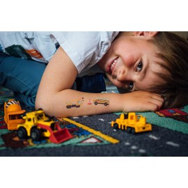 AVA LUX Tattoos, 200 Vegan Children's Tattoos for Sticking, Skin-Friendly, Plastic-Free Packaging, Made in Austria & Germany, Temporary Tattoos for Children, Colourful Mix for Girls and Boys