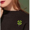 GFM® Three Leaf or Four Leaf Clover Dimantes Enamel Brooch