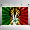 VIDMOT Rasta Jamaican Themed Backdrop for Photography Reggae Rastafari Grafitti