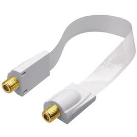 ICONSHOP Antenna Cable, Supports 4K 8K Broadcasting (3224MHz), Flat Type [For Gaps/Doors/Sliding Doors] IC-FFL (11.8 inches (30 cm)