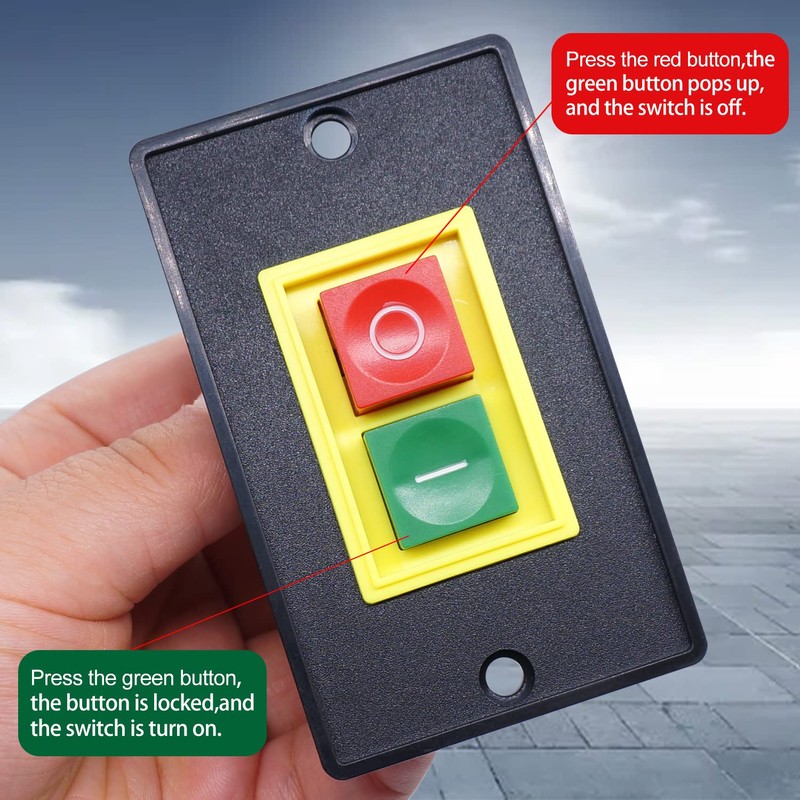 Taiss/Start Stop Switch,On/Off machine switch 220v/380v 10A Industrial Push Button