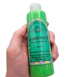 Famous Gardeners Hand Scrub 150ml with Lavender and Geranium by Elegance Natural Skin Care Exfoliating abrasive action removes dead skin cells and surface grime
