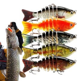 Bass Lures | Fishing Lures for Bass Trout - Swimming Action Floating Artificial Swimbait for Catfish Crappie Sea Freshwater and Saltwater