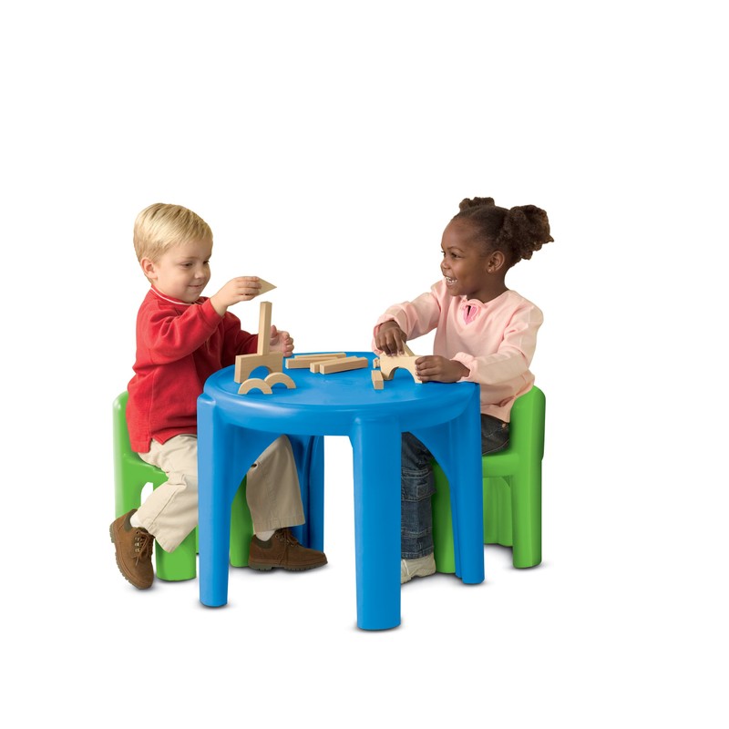 Little Tikes Bright 'n Bold Table & Chairs, Green/Blue, 24