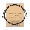 LQRI Sober Recovery Bracelet Sober and Fucking Awesome Morse Code