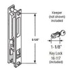 TechnologyLK Sliding Glass Door Handle Set, Keyed, Flush Mount, Without