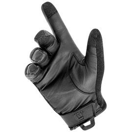 ONETAC Tactical Kevlar Liner Cut Resistant Duty Patrol Search Operator Gloves Touchscreen Compatible (Black/Black, XXLarge)