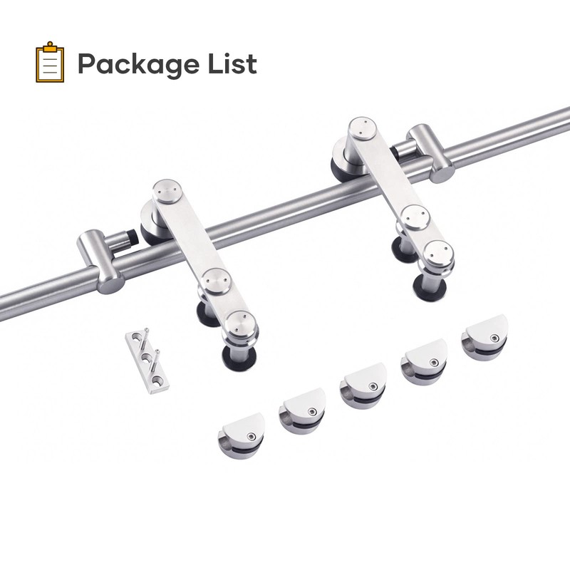 EaseLife 6 FT Stainless Steel Sliding Barn Door Hardware Track