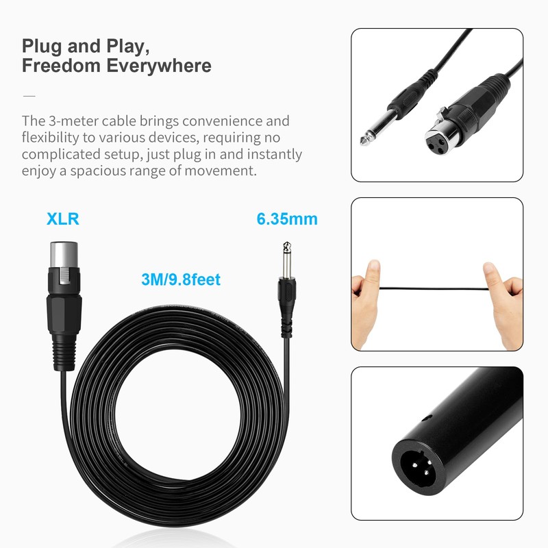 JYX Karaoke Dynamic Microphone Unidirectional PA System Speaker Conference/Karaoke/Speech 6.35mm