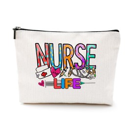 EIXU Nurse Gifts Nurse Bag Nursing Nurse Accessories for Work Cosmetic Bag Nurse Week Nursing Graduation Christmas Nurse Appreciation Birthday Gift Makeup Bag Funny Coworker Gifts for Women RN Nurse
