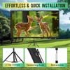 Portable Projector Screen with Tripod Stand, 16:9 4K HD, Indoor