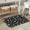 Jbofyee Dog Paws and Bones Bath Mat 24x16 Inch Non-Slip