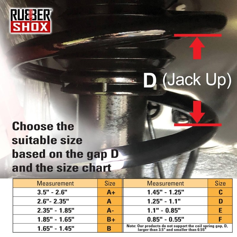 U.S. RubberShox CSB Series Front-Rear Car Coil Spring Buffer Cushion/Automotive