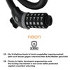 nean Bicycle Lock with Numbers, Cable Lock with Numbers Code