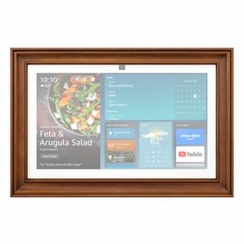 DICHA Decorative Wood Frame for Echo Show 15 (Gen 2,2024 Release), Wall & Tabletop Display with Built-in Stand