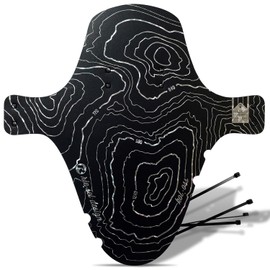 Riesel Design - Front Big Bike Fender for Face and Suspension Fork Protection - Secure Fit, for Enduro, Trail, All Mountain, Cross Country, Freeride, Downhill or E-MTB - KOL:OSS - Höhenlinien