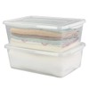 Anbers 16 Quart Clear Latching Storage Containers with Lid, Plastic