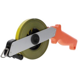 PRODIAMANT Steel Tape Measure 50 m Long Tape Width 13 mm Roll Tape Measure with Centimetre and Millimetre Scale Folding Crank