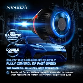 NINEO 9007 Fog Light, HB5 6500K White Extremely Bright G-XP x3 Chips- Pack of 2