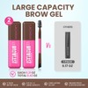 2 Pack Tinted Brow Gel, Waterproof Eyebrow Mascara for Fluffy