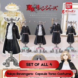 Bandai Set Of All 4 - Tokyo Revengers Capsule Torso Gashapon Bandai Japan New Gacha