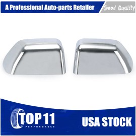 TOP11 A Pair For Ford F-250 F-350 F-450 Super Duty Chrome Door Top Mirror Cap Cover