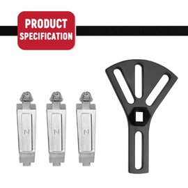 AUPREX Universal Fuel Pump Removal Tool, Adjustable Fuel Pump Lock Ring Tool with 3 Arms, 5.2” to 7.17” Fuel Lid Tank Cover Collar Ring Removal/Install Tool with 1/2” Ratchet Drive