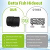 PINVNBY 4 Pack Betta Fish Hideout Black Betta Tunnel with