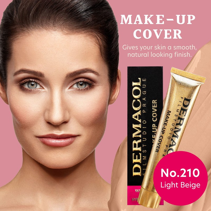 Dermacol - Full Coverage Foundation, Liquid Makeup Matte Foundation with