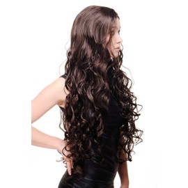 WIG ME UP - GFW2035-6 Women's Wig Extremely Long Brown Wavy Slightly Curly Voluminous