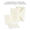 Gartner Studios 61007 Invitation Kit, Ivory, Pearl Foil Border