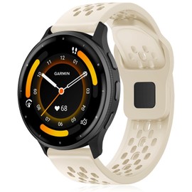 Strisinho Breathable Bands Compatible with Garmin Venu 3/Venu 2,Garmin Vivoactive 4 Watch Band,22mm Silicone Watch Strap Soft Sport Wristband for Garmin Forerunner 745/265/255/255 Music Smart Watch