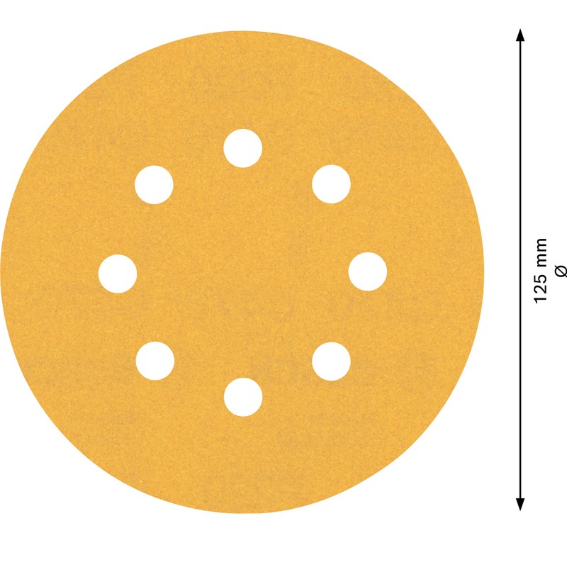Bosch 50 x Expert C470 Sandpaper with 8 Holes (for