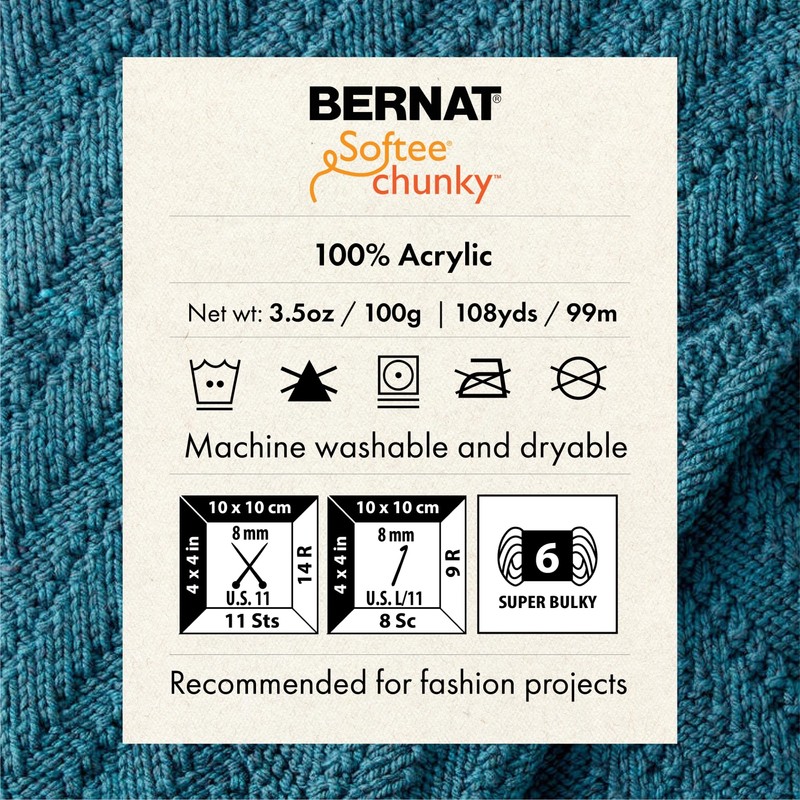 Bernat Softee Chunky Faded Denim Yarn - 3 Pack of