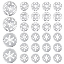 40 pieces heat protection plate, clamping disc set, 30 mm, Starlock clamping discs, safety washers, stainless steel, heat protection clamping discs, heat plate mounting clips for various autosos