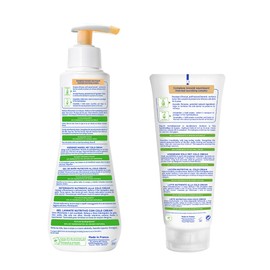 Mustela Baby Dry Skin Bath Time Gift Set - Baby Skin Care Essentials - with Natural Avocado & Cold Cream - 2 Items Set