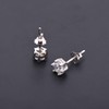 925 Sterling Silver Round Carat Diamond Cubic Zirconia Studs Earrings,