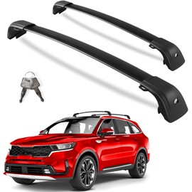 KINGGERI Lockable Roof Rack Cross Bars 220lbs Compatible with KIA Sorento & Sorento Hybrid 2021-2025 with Flush Side Rails, Heavy Duty Aluminum Roof Rails Crossbars Rooftop Cargo Carrier Luggage